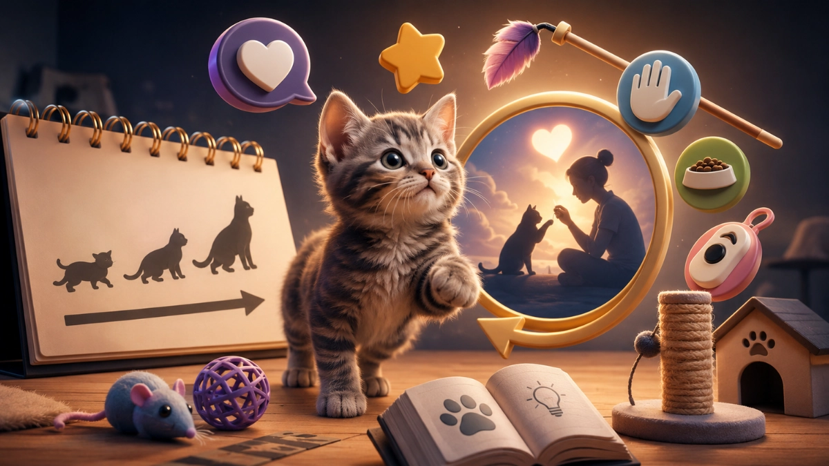 Educação de filhotes de gato