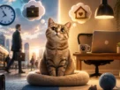 Gato e Rotina de Quem Trabalha Fora ou em Home Office