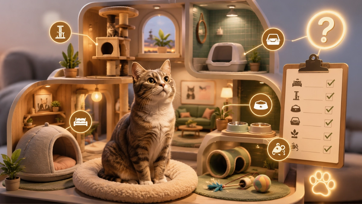 o que todo gato precisa ter em casa
