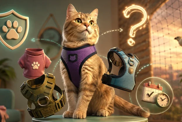 Roupinhas, Coletes e Peitorais para Gatos