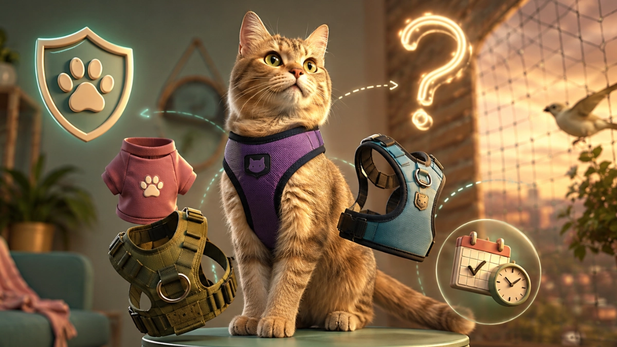 Roupinhas, Coletes e Peitorais para Gatos